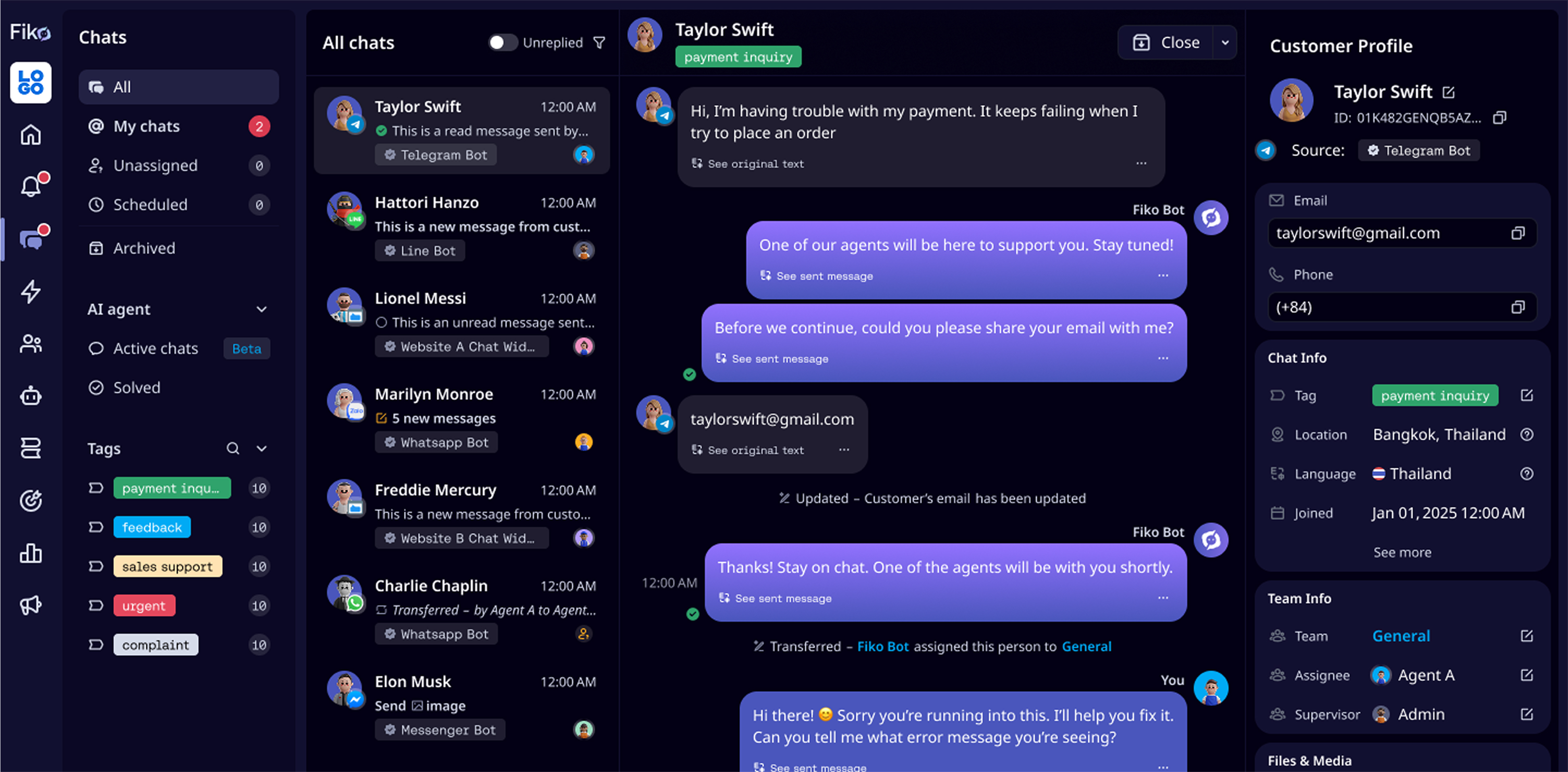 Fiko AI Chat Interface